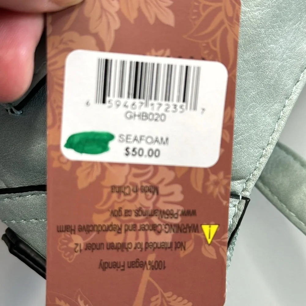 NWT Sam & Hadley Expandable Hobo Bag‎ in Seafoam